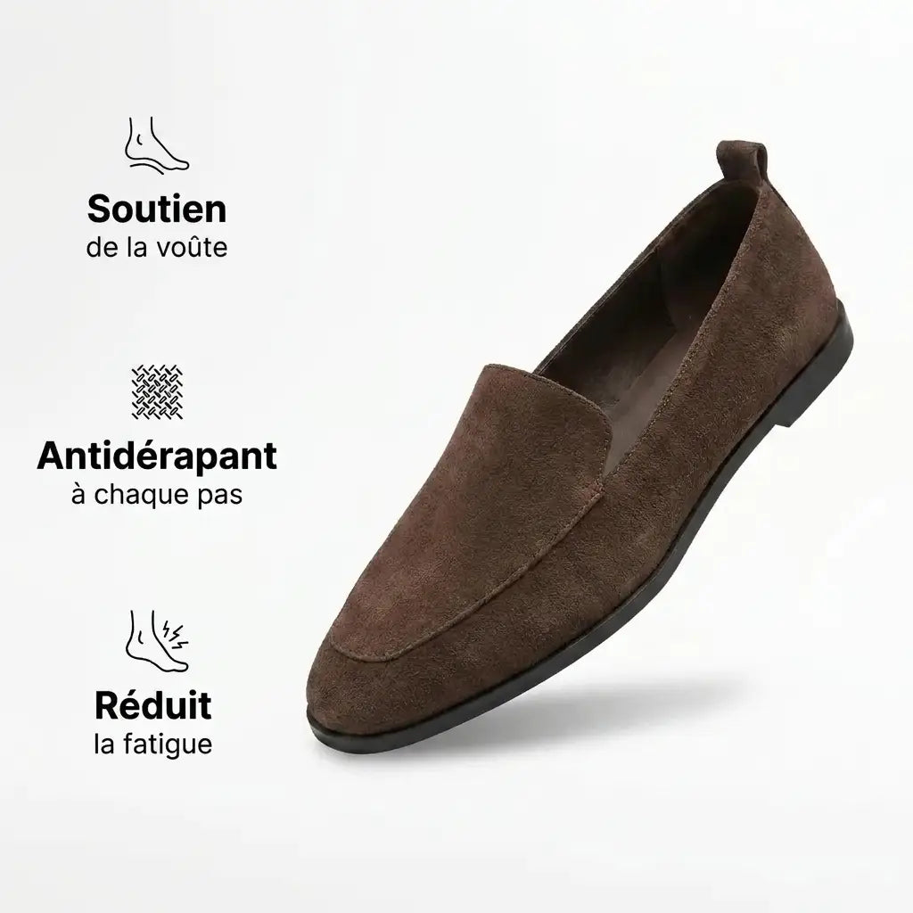 Le Sirocco Mocassin femme. Daim